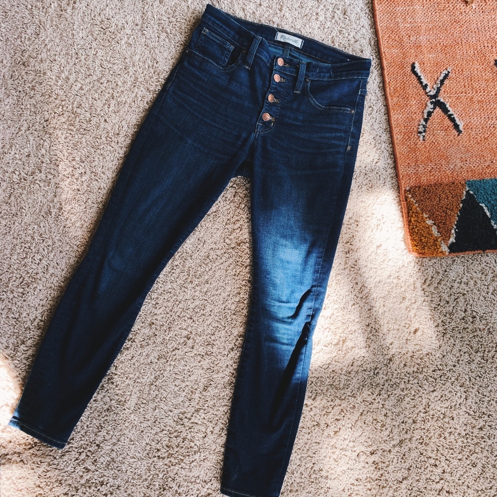 Madewell High Waist Skinny Jeans Button Fly